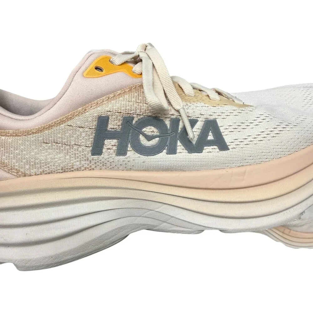 Hoka One One Bondi 8 Running Training Women's Sneaker Cream/Vanilla Size US 9.5